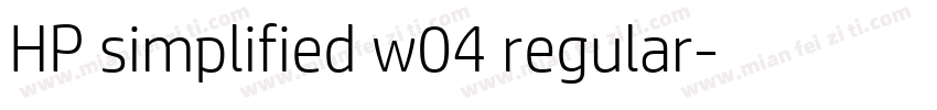 HP simplified w04 regular字体转换